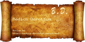 Bedics Dorottya névjegykártya