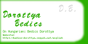 dorottya bedics business card